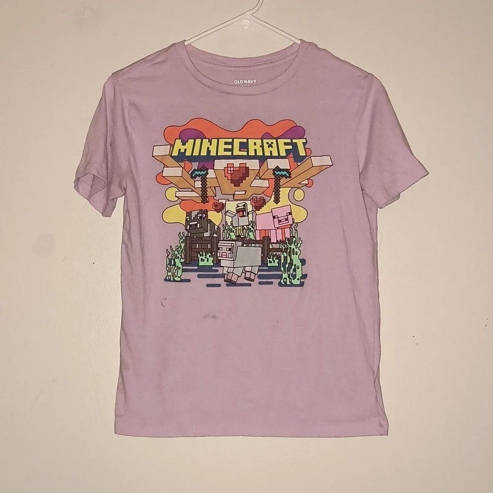 Old Navy Kids Minecraft Graphic T-Shirt - Pink